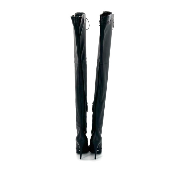 NEW Gucci Harriet Cruise 2023 Snake Emboss Over The Knee High Heel Boots 37 - Picture 9 of 12